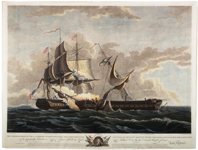 U.S. Frigate Constitution Capturing Frigate Guerriere, 1813 by Thomas Birch